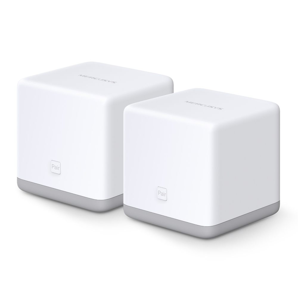 Mercusys Halo S3(2-Pack) 300Mbps Whole Home Mesh Wi-Fi System (Wi-Fi Router/Extender/Booster für nahtloses Netzwerk, bis zu 2.200 sq feet Abdeckung, Kindersicherung)