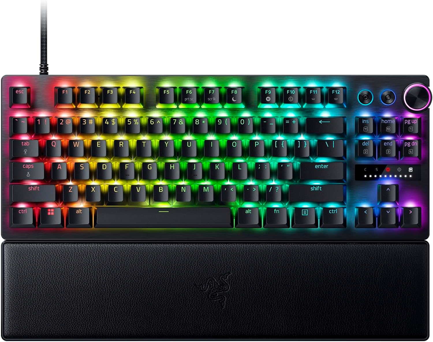 Razer Huntsman V3 Pro TKL Gaming Keyboard Media Buttons Analog Optical Switches Chroma RGB DEU Layout QWERTZ