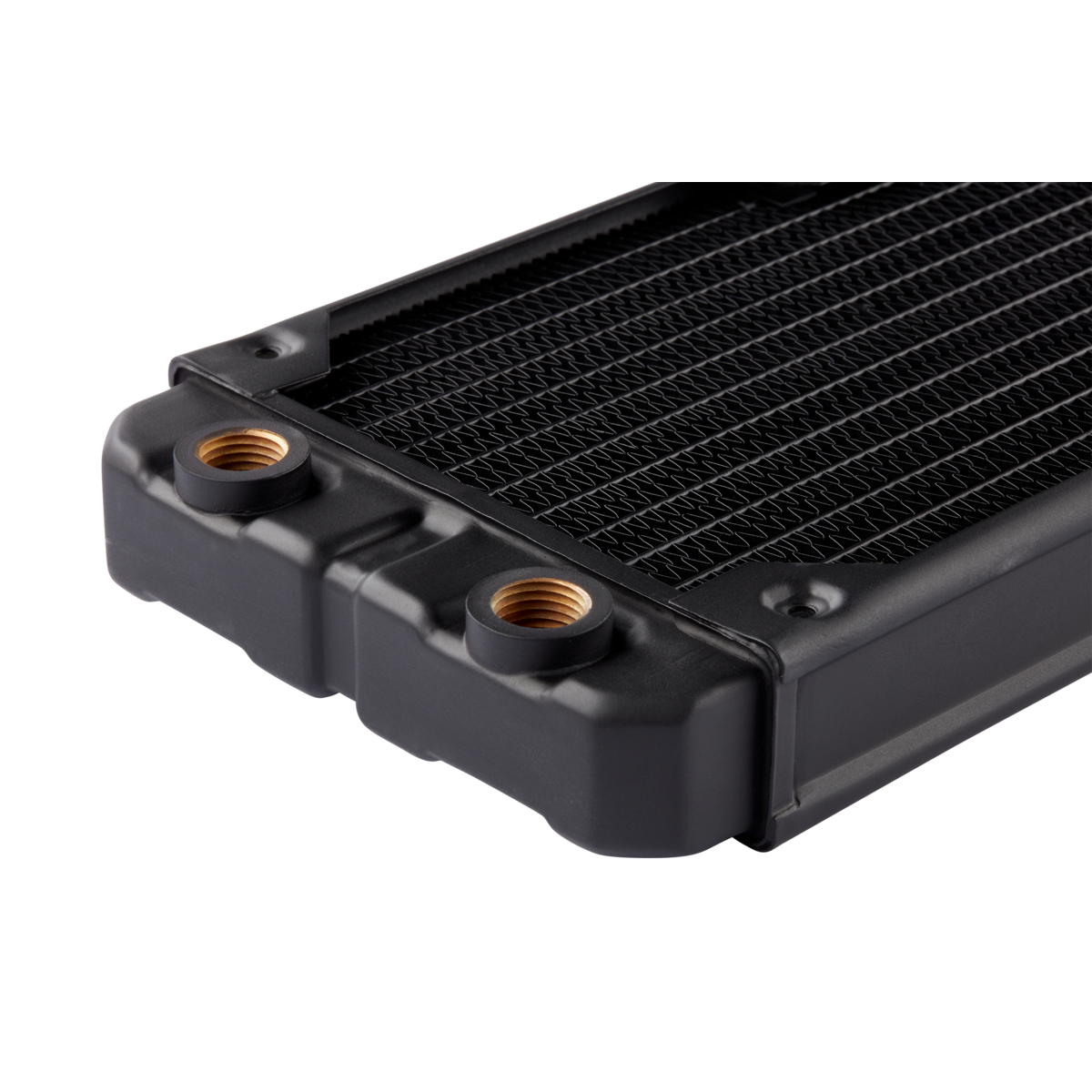 Corsair CX-9030001-WW Radiator-Block für Wasserkühlung, Messing & Kupfer, 1/4" Anschluss, Schwarz, 160 x 30 x 120 mm