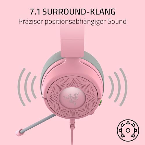Razer Kraken Kitty V3 X Kabelgebundenes Gaming-Headset, Katzenohren, HyperClear Cardioid-Mikrofon, TriForce 40 mm Treiber, 3,5-mm-Klinke, 270 g, Quartz