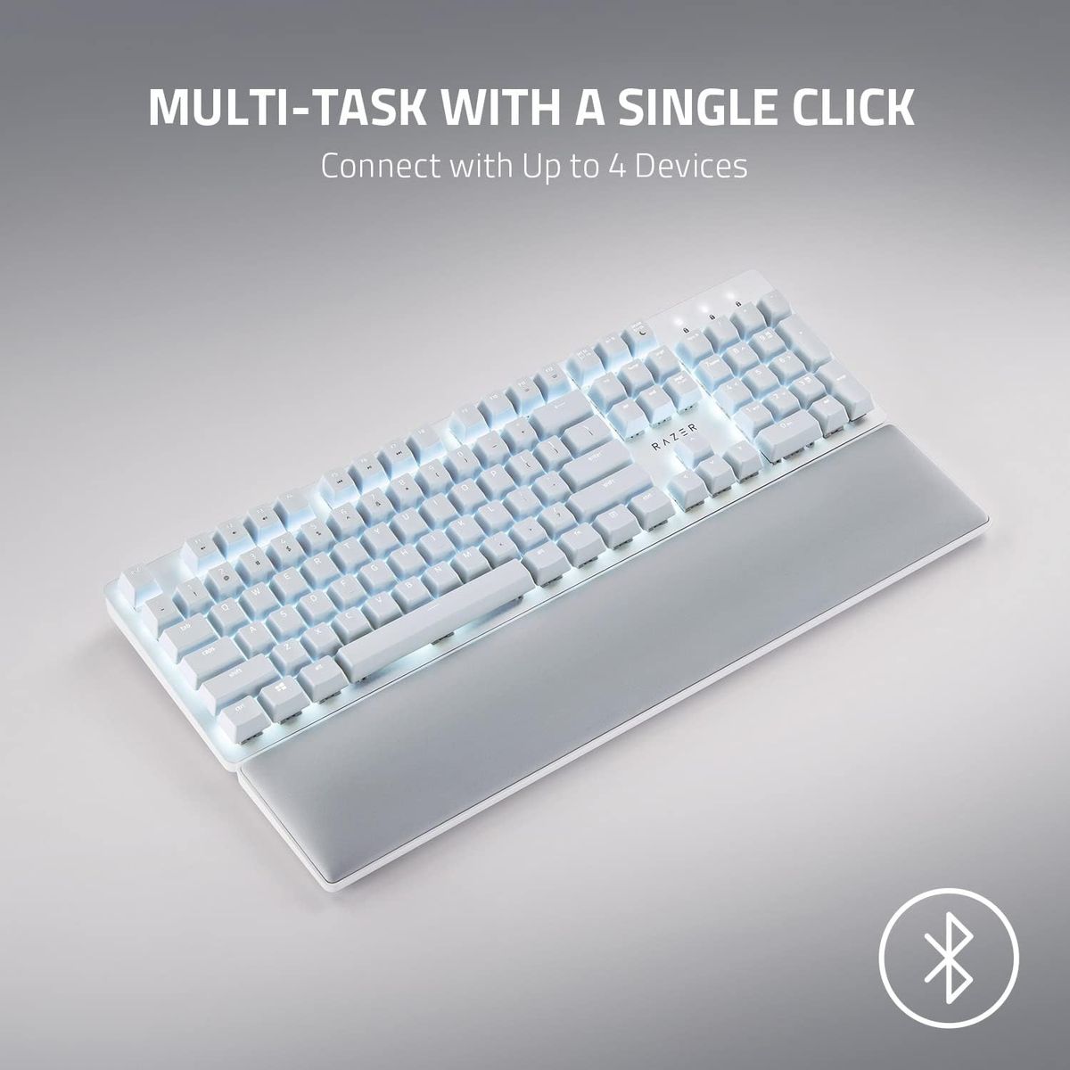 Razer Pro Type Ultra - Mechanische kabellose Tastatur für ultimative Produktivität (gelbe Tastaturschalter, leise und linear, Multi-Device-Dongle, Bluetooth) - (ESP Layout - QWERTY)