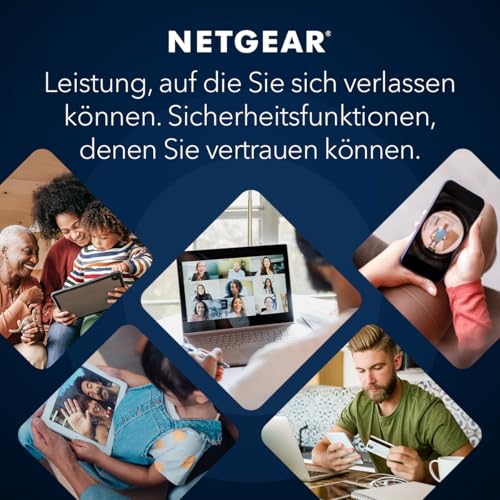 NETGEAR Orbi 970 Series Mesh-Satellit, Quad-Band WiFi 7, 11530 Mbit/s, Grau, Intern, WPA3, 3x LAN, EU