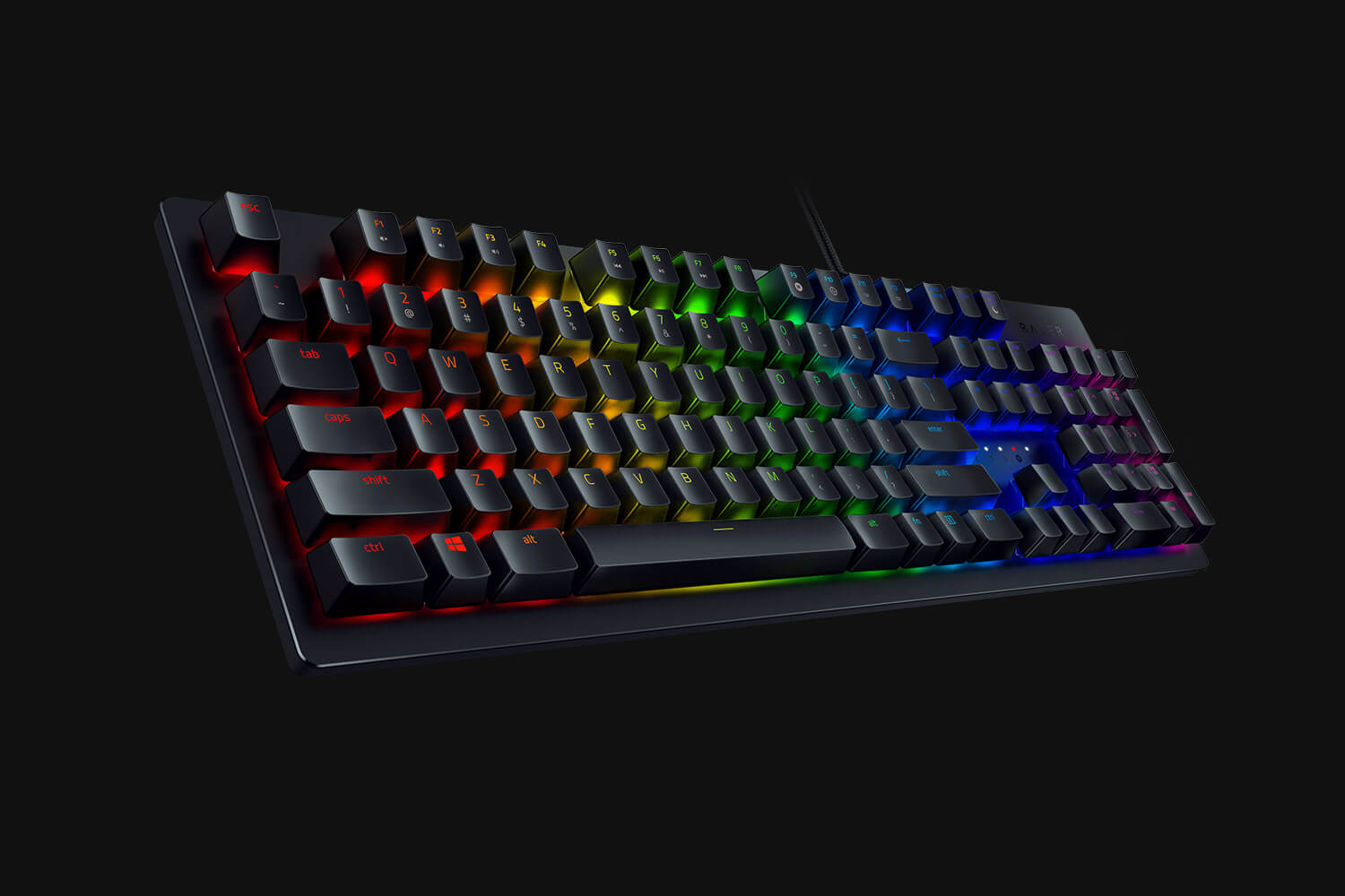 Razer Huntsman Gaming Keyboard Opto-Mechanical Purple Switches RGB PRT Layout QWERTY