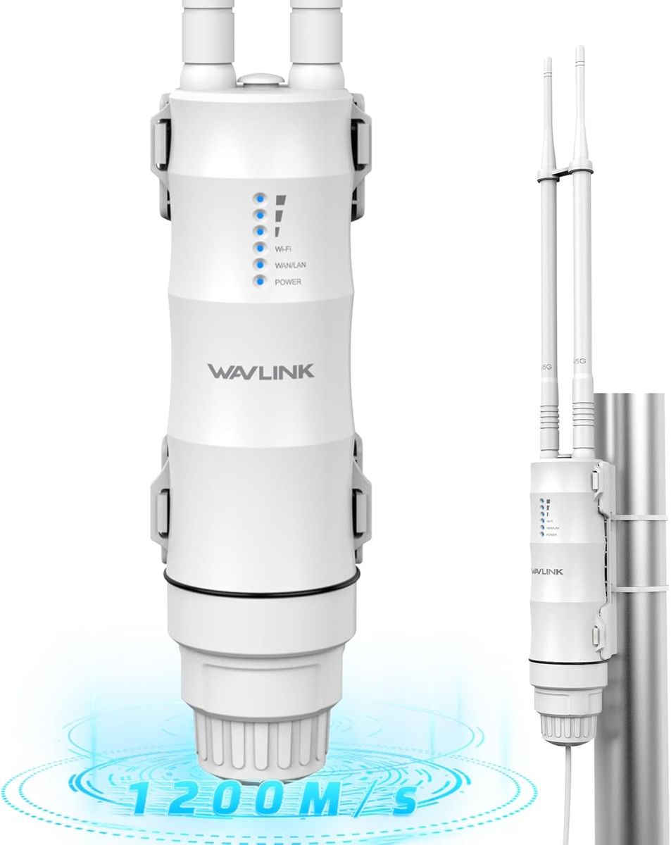 Wavlink WL-WN570HA2 AC1200 Outdoor WLAN-Repeater, Dualband 2,4/5 GHz, Access Point, PoE-Unterstützung, IP67