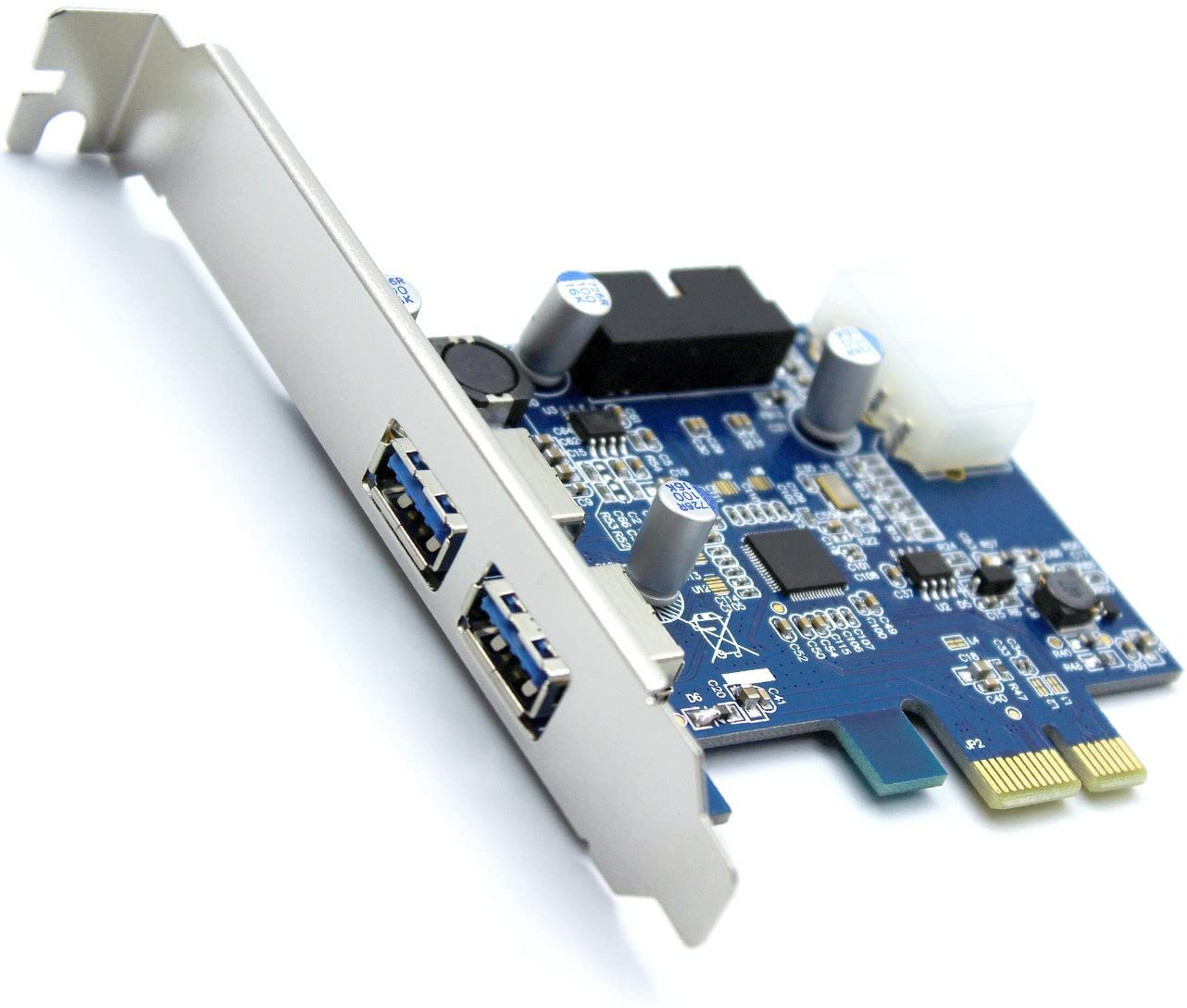 Optiaml Shop 2 Port USB 3.0 PCI Express Card, Mini PCI-E USB 3.0 Hub Controller Adapter