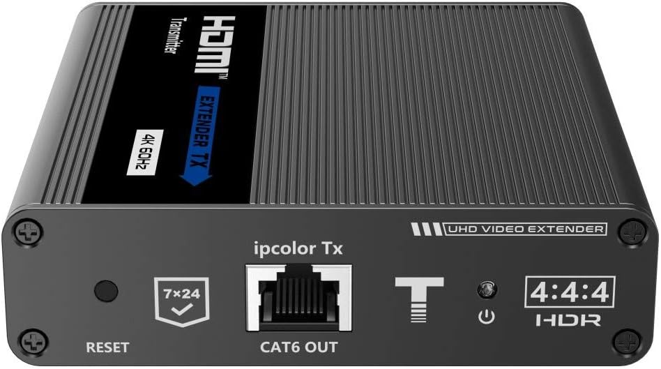 PremiumCord 4K HDMI Extender auf 70 m über Patchkabel Cat6 / Cat6A / Cat7, IR-Sender und -Empfänger, HDMI 2.0, ARC, Videoauflösung Ultra HD 4K @ 60Hz