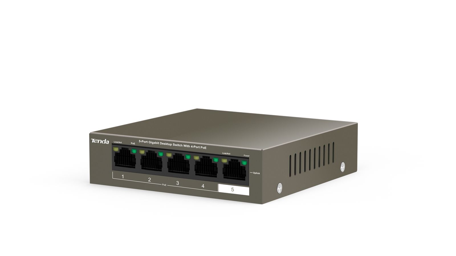 Tenda TEG1105P-4-63W-EU Netzwerk-Switch Gigabit Ethernet (10/100/1000) Power over Ethernet (PoE) Grau