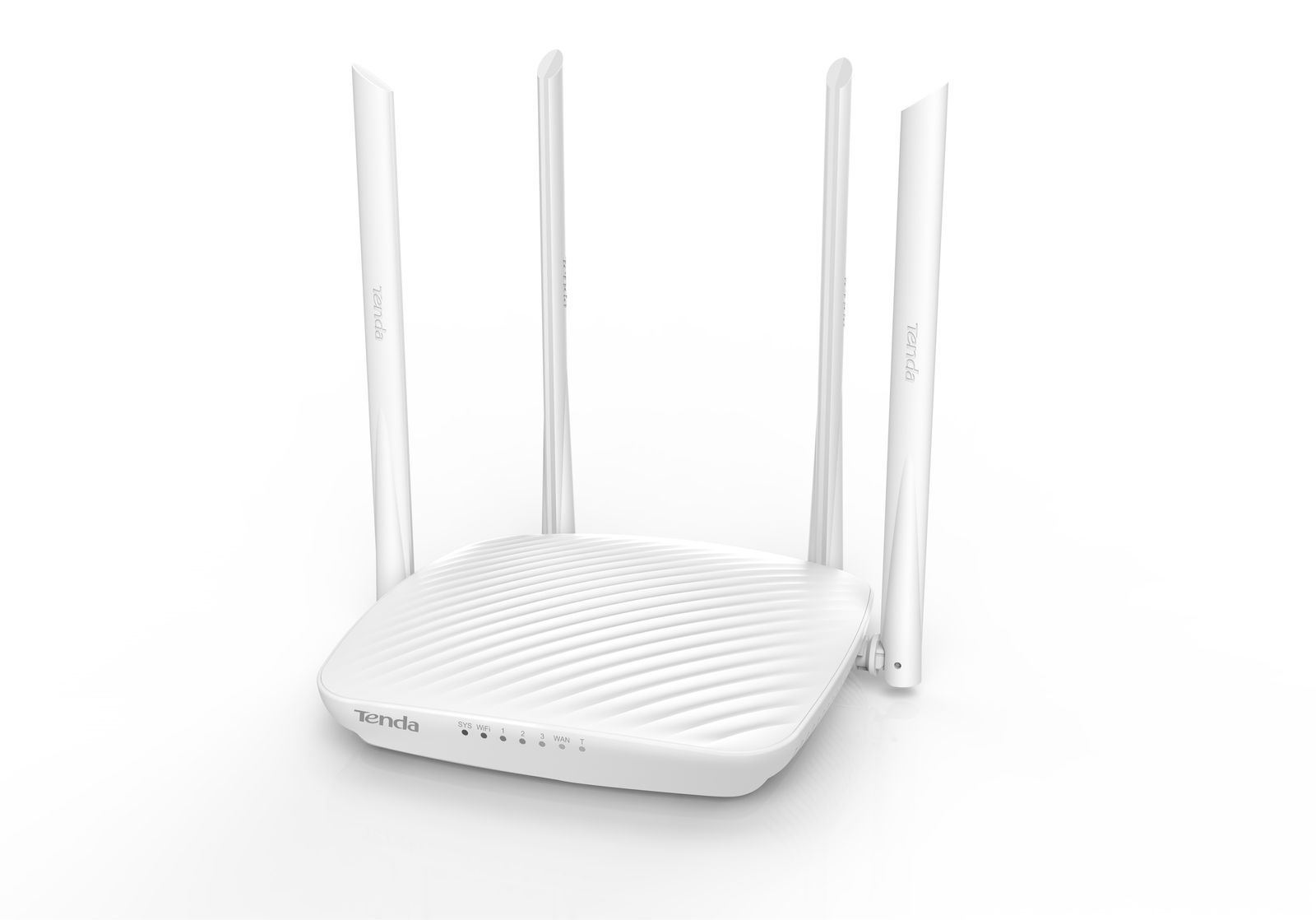 Tenda F9 WLAN Router 600 Mbps (4*externe Antennen, 1xWAN, 3xLAN, App Steuerung, Beamforming+, WPS), Access Point Modus, Weiß