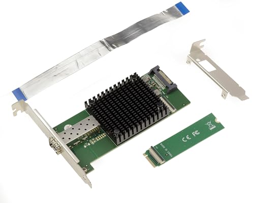 Kalea-INFORMATIQUE M.2 10G SFP+ Netzwerkkarte, 1x SFP+ 10 Gbit/s, M.2 PCIe (M- & B+M-Key), Intel JL82599EN, abwärtskompatibel 1G/100M, 2280