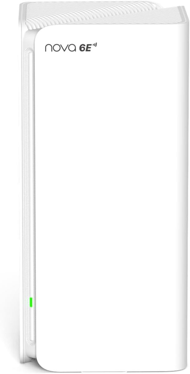 Tenda Nova MX21-Pro Mesh WLAN Wi-Fi 6E System, AXE5700 Tri-Band(Unterstützt 6G-Band) Mesh WiFi Repeater & Router Kompatibel mit Amazon Alexa. Reichweite bis zu 680m² & 200 Geräte, 3*Gigabit Port MX21 Pro /AXE5700 1er Pack