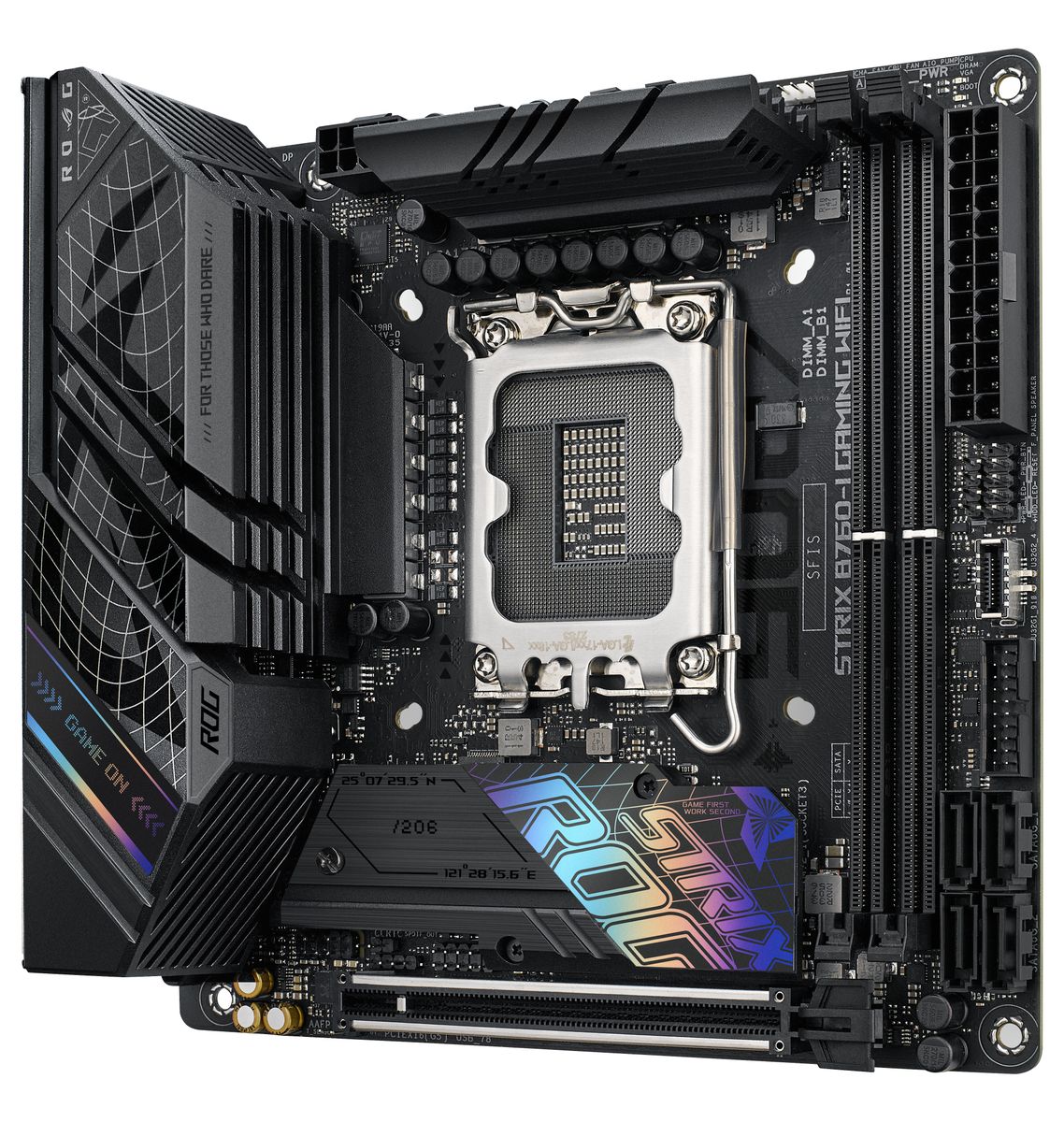 ASUS ROG Strix B760-I Gaming WiFi Mini-ITX Mainboard, Intel B760, LGA 1700, DDR5, WiFi 6E, 2.5G Ethernet, PCIe 5.0, 64 GB