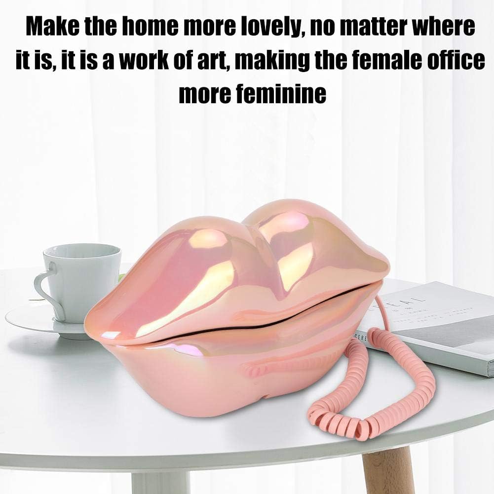 Fasient Single Festnetztelefon, Tischtelefon mit modischer Mundlippenform