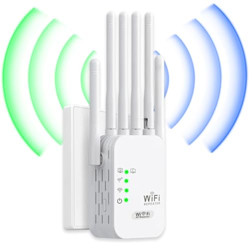 Generico AP600 WLAN-Repeater, Dualband, 6 Antennen, 2x LAN, Reichweite bis zu 1200 m²