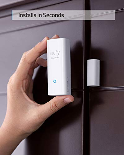 eufy Security AK-T89003D3 Haustür Sensor Tür-/Fensterkontakt, Öffnungs- & Schließerkennung, 100 dB Alarm, 2 Jahre Batterie, HomeBase erforderlich