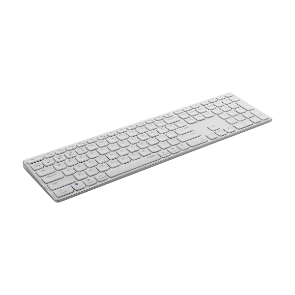 Rapoo E9800M Keyboard Dual Wireless BT + RF Aluminium White DE Layout