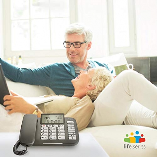 Gigaset DL580 Analoges Telefon Anrufer-Identifikation Schwarz