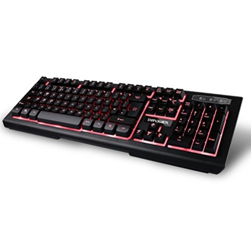 DBPower kabelgebundene USB Gaming Tastatur schwarz UK-Layout