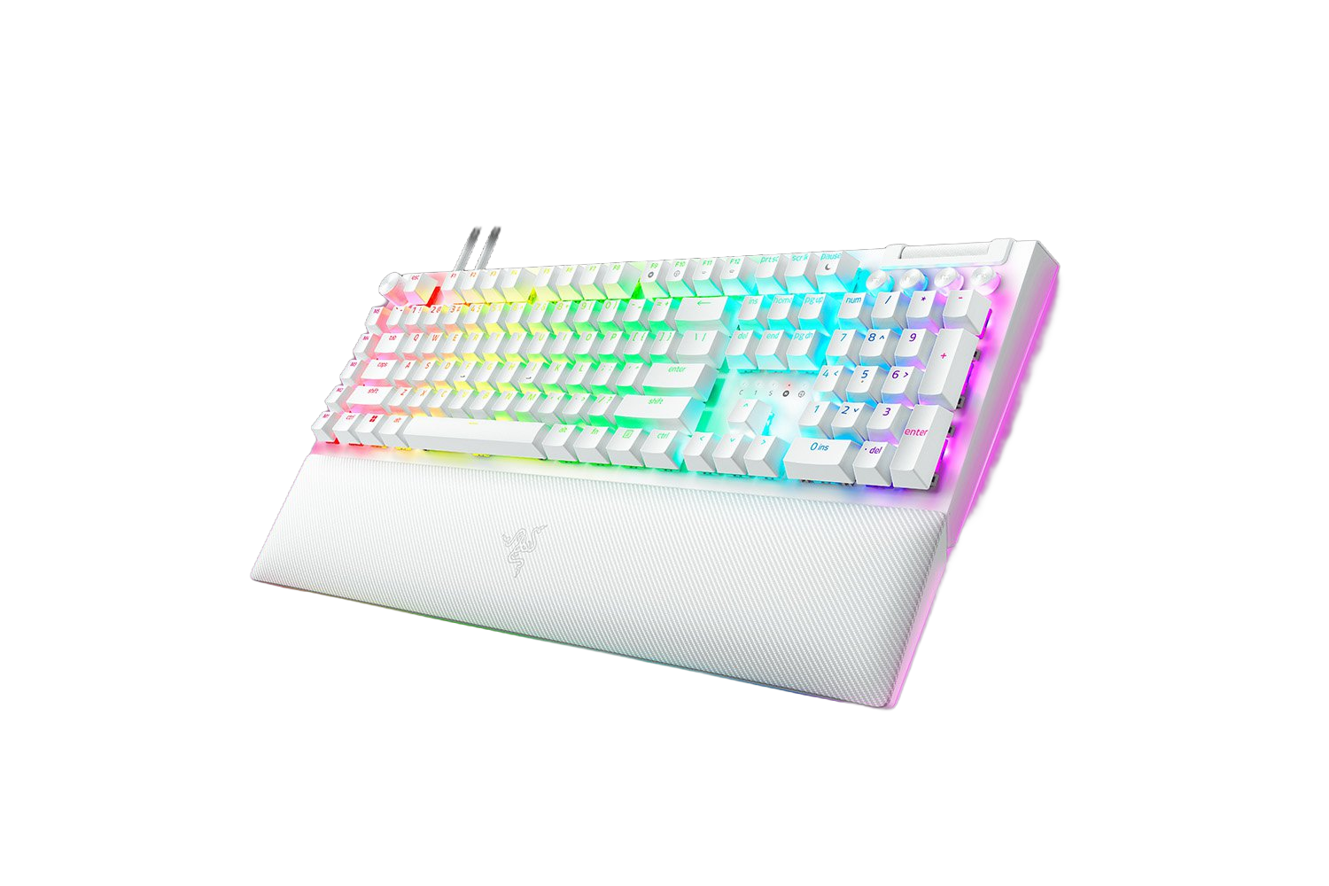 Razer BlackWidow V4 Pro Mechanische Gaming Tastatur mit Razer Chroma RGB (Gru00fcne Schalter) - (USA Layout - QWERTY)