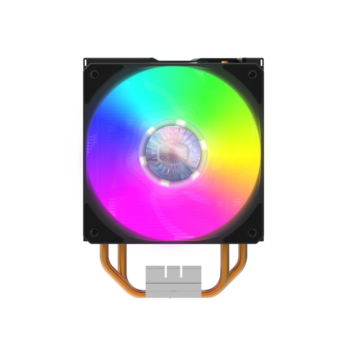 Cooler Master Hyper 212 LED Turbo ARGB Prozessor-Kühler, 120 mm, 650-1800 RPM, PWM, 62 cfm, 2x Lüfter, Schwarz/Silber