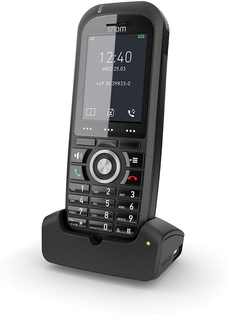 Snom M70 IP DECT 0004423 Robust Handset VoIP SIP Bluetooth Alarm Key Vibration