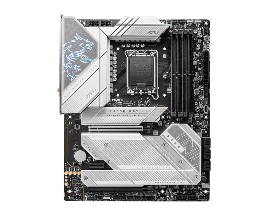 MSI MPG Z790 EDGE TI MAX WIFI Mainboard ATX, LGA 1700, DDR5, Wi‑Fi 7 (802.11be), 2.5GbE, Bluetooth 5.4, 7.1 Audio, 5x M.2, HDMI 2.1