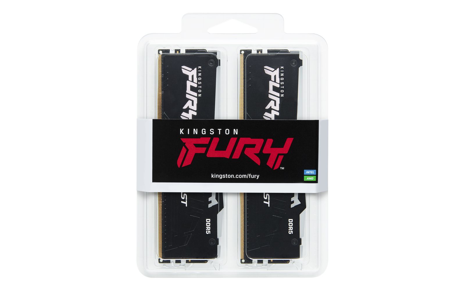 Kingston KF560C30BBAK2-32 FURY Beast 32GB (2x16GB) DDR5 6000 MT/s CL30 DIMM RGB Intel XMP 3.0 AMD EXPO On-Die ECC Schwarz