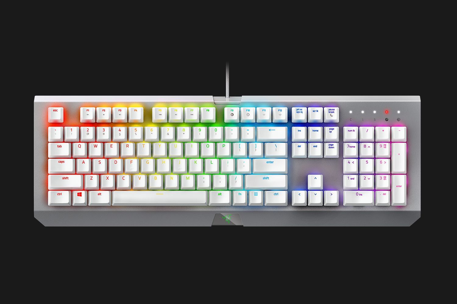 Razer BlackWidow X Chroma Mechanische Gaming Tastatur weiß USA Layout QWERTY