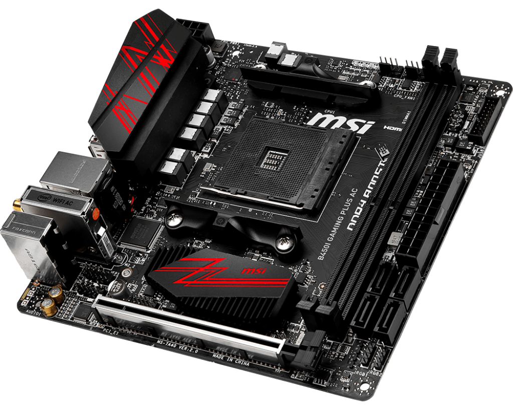 MSI B450I GAMING PLUS AC Motherboard AMD B450 Socket AM4 mini ITX