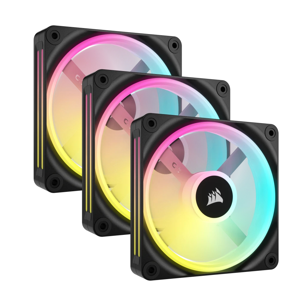 Corsair Air CO-9051002-WW Gehäuselüfter 120 mm RGB PWM 2400 RPM 63,1 CFM 3er-Pack Schwarz