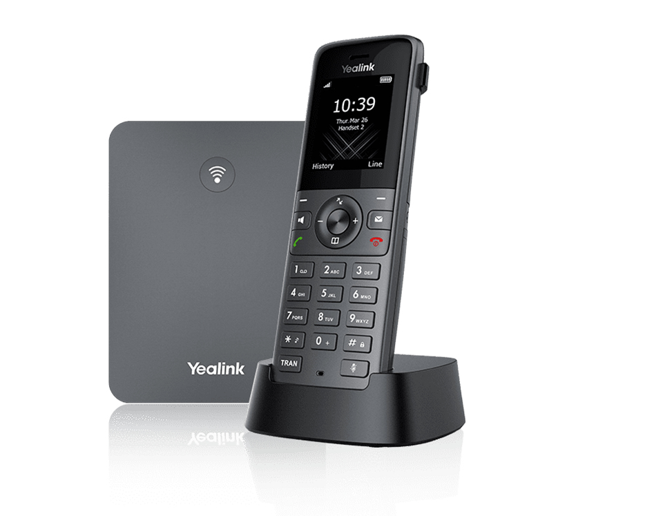 Yealink W73P DECT IP Telefon System (W70B Basis + W73H Handset) Schwarz W73P (Basis W70B und W73H Mobilteil)