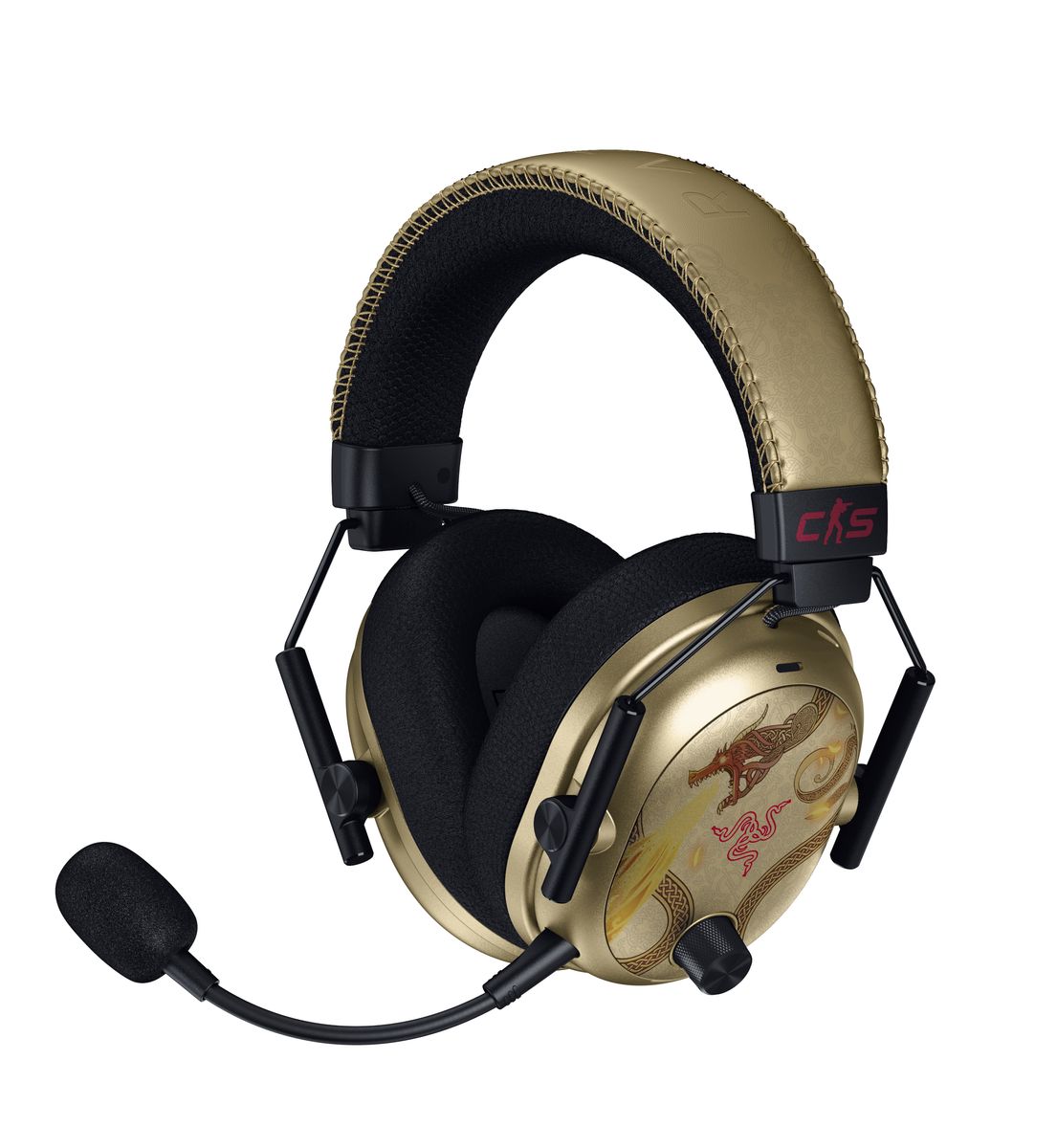 Razer BlackShark V3 Pro Counter-Strike 2 Edition Gaming Headset Kabellos & Verkabelt Bluetooth 5.3 USB-A USB-C Ladeport 70 h Akku Boom-Mikrofon Schwarz