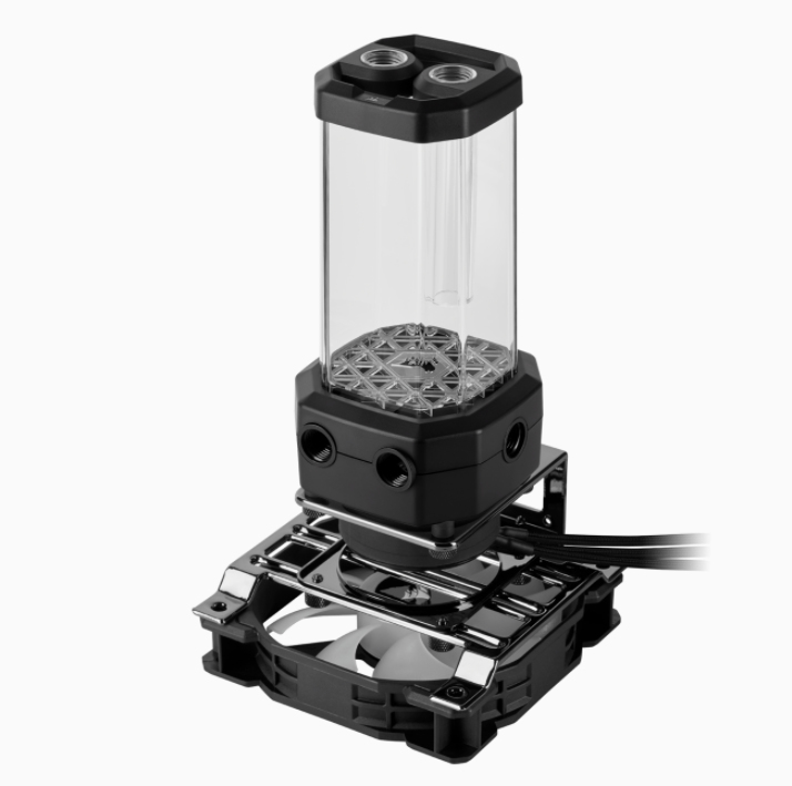 Corsair Hydro X Series XD5 RGB Pump/Reservoir Combo - D5 PWM Pump - 330ml Reservoir - Ten Individually Addressable RGB LEDs - Temperature Sensor - Black CX-9040006-WW
