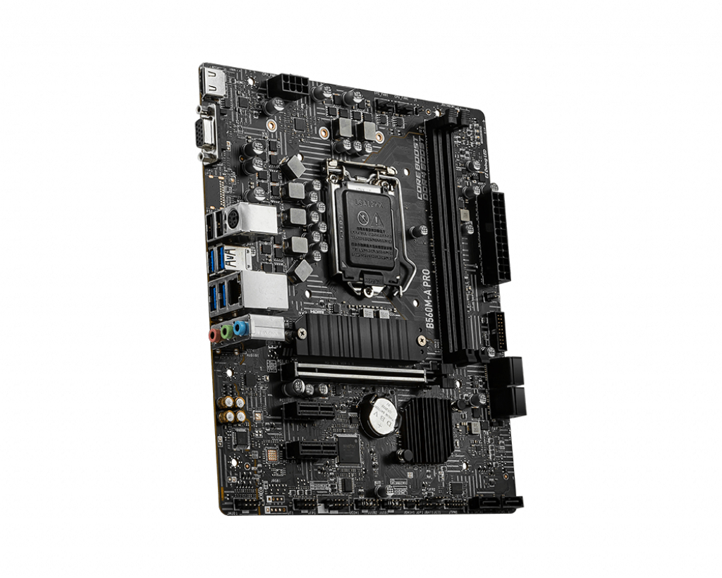 MSI B560M-A PRO Mainboard Micro-ATX, unterstützt Intel Core Prozessoren der 11. Generation, LGA 1200, 2 x DIMMs (5200MHz/OC), 1 x PCIe 4.0 x16, 1 x M.2 Gen4/3, 2.5G LAN M-ATX B560M-A PRO