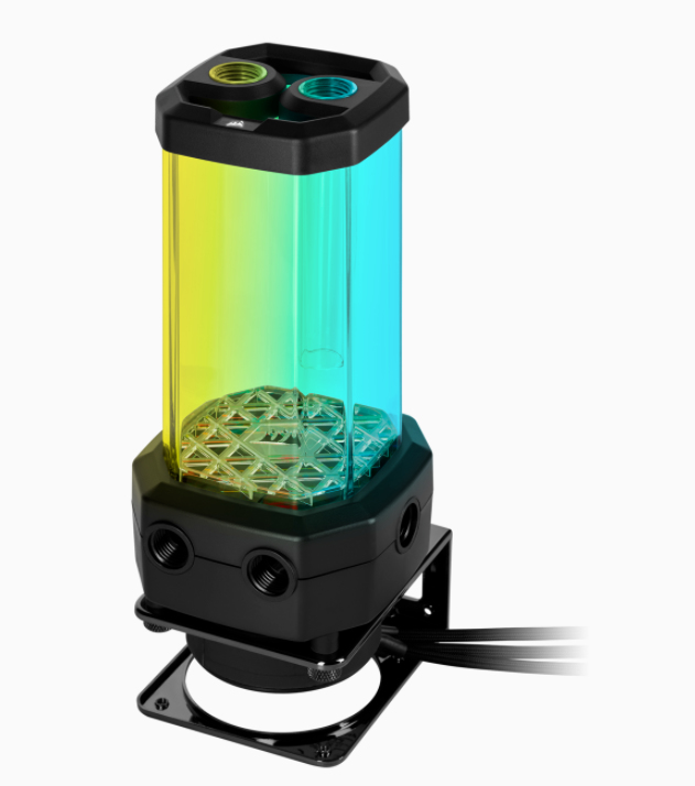 Corsair Hydro X Series XD5 RGB Pump/Reservoir Combo - D5 PWM Pump - 330ml Reservoir - Ten Individually Addressable RGB LEDs - Temperature Sensor - Black CX-9040006-WW