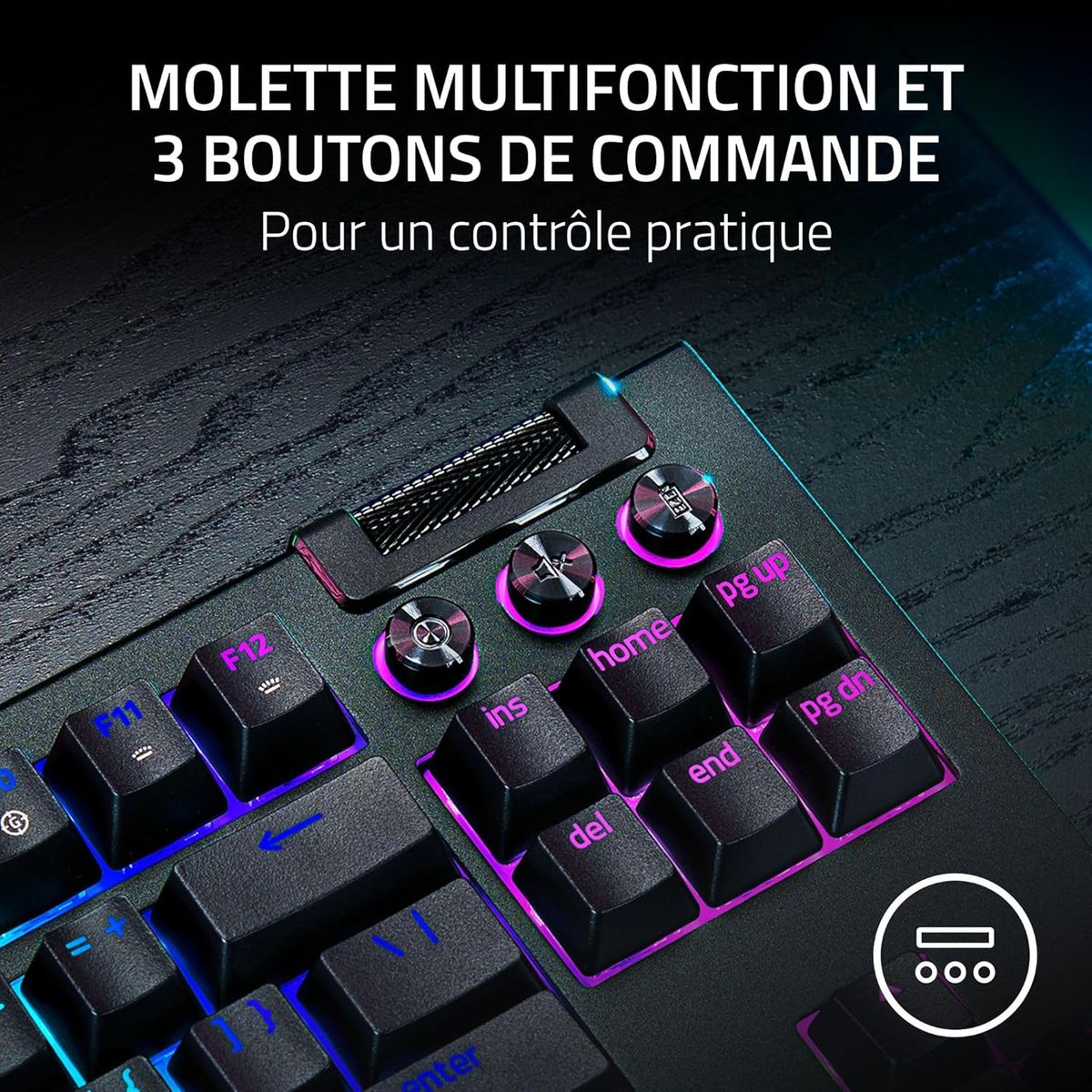 Razer BlackWidow V4 Tenkeyless HyperSpeed TKL Gaming Keyboard, Orange Tactile Switches, Hot-Swap, HyperSpeed & Bluetooth, Razer Chroma RGB FRA Layout AZERTY
