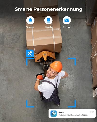 Reolink FE-P Fisheye 6MP PoE Innen Überwachungskamera, 360° Panorama, Personenerkennung, IR Nachtsicht 8m, 2‑Wege-Audio, Decken/Wand/Tisch