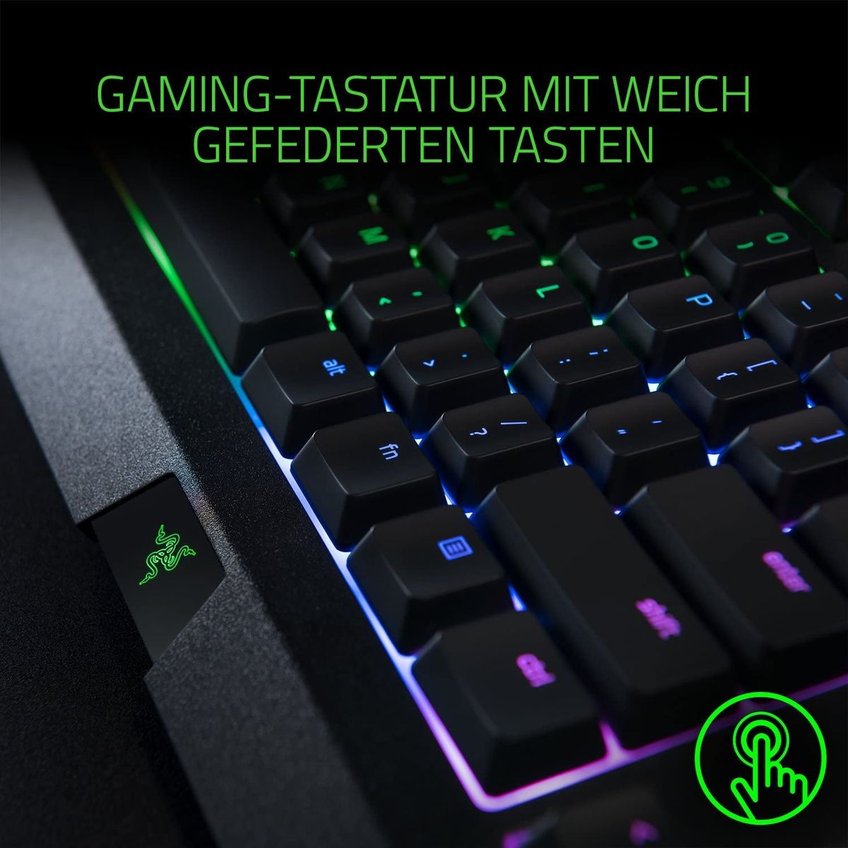 Razer Cynosa Chroma Gaming Keyboard Membrane Switches RGB DEU Layout QWERTZ