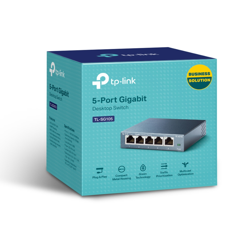 TP-Link TL-SG105 Netzwerk-Switch Unmanaged L2 Gigabit Ethernet (10/100/1000) Schwarz
