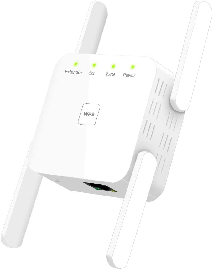 Greatzer WLAN Repeater AC1200 Dual Band Wireless Signal Wi-Fi Range Extender WPS