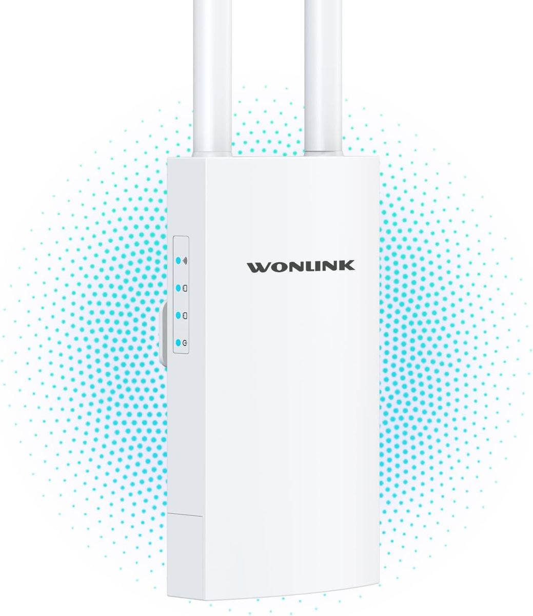 WONLINK WL-AP7202 Outdoor WLAN Access Point AC1200, Wireless Repeater, Außenbereich, EU Stecker (Typ C)