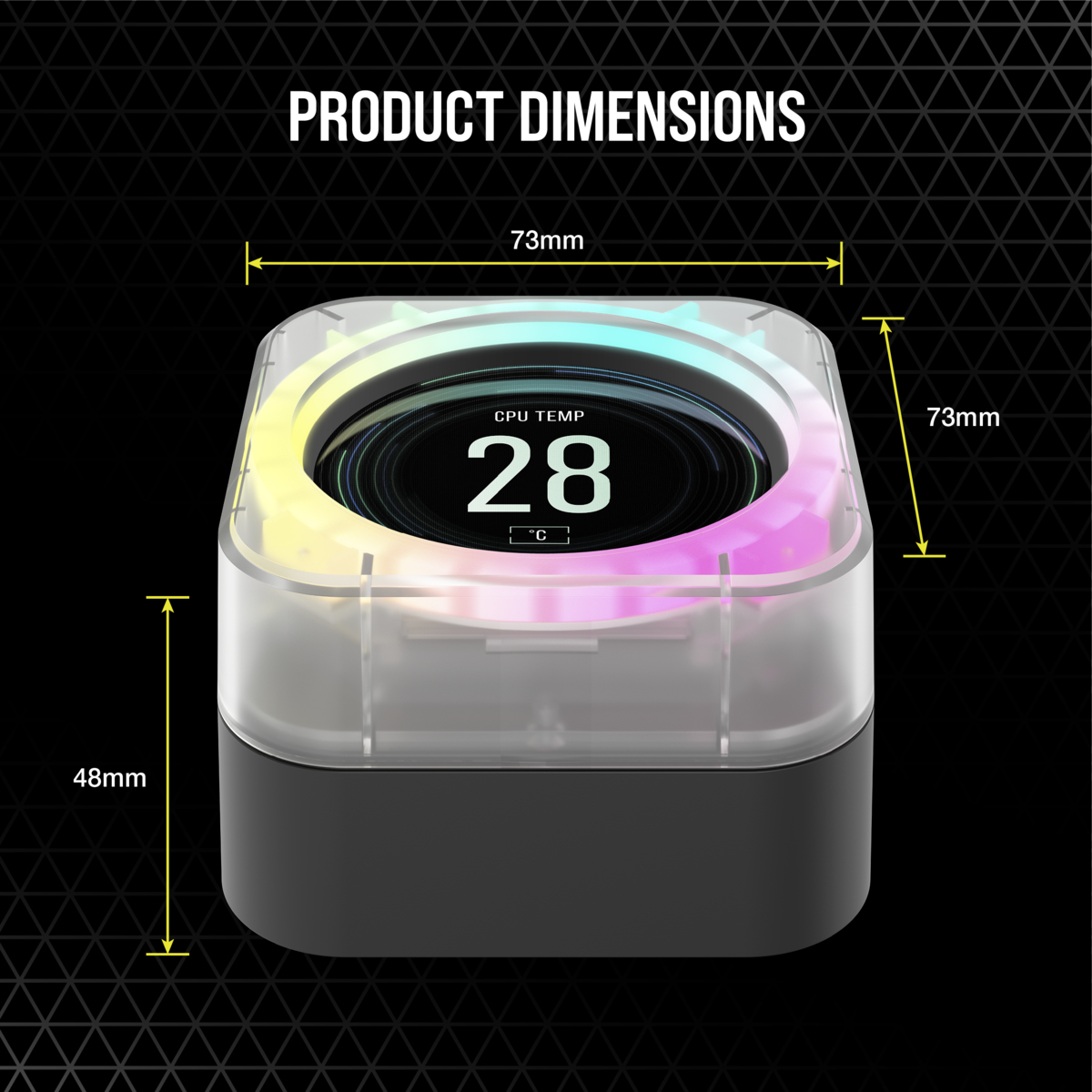 Corsair CW-9060067-WW iCUE Elite LCD-Display Upgrade-Kit, IPS-LCD, 24 Bit Farbtiefe (16,7 Mio Farben), Ring mit 24 RGB-LEDs, kompatibel mit iCUE