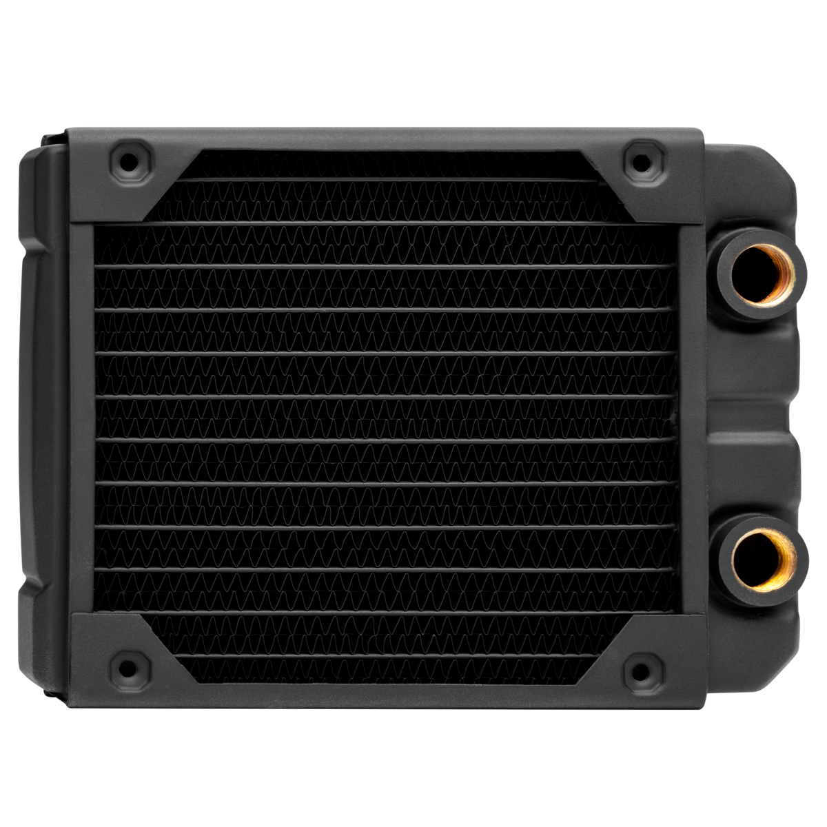 Corsair CX-9030001-WW Radiator-Block für Wasserkühlung, Messing & Kupfer, 1/4" Anschluss, Schwarz, 160 x 30 x 120 mm