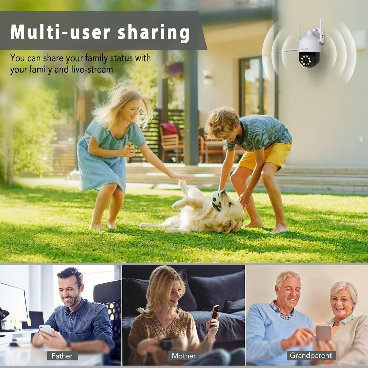 DEKCO 2K Überwachungskamera Aussen WLAN, 350°/90° Schwenkbar WLAN Kamera Outdoor, 3MP WiFi Kamera mit Automatische Verfolgung, 30m Nachtsicht in Farbe, 2-Wege Audio, IP66… DEKCO 2K Überwachungskamera Aussen WLAN, 350°/90° Schwenkbar WLAN Kamera Outdoor, 3MP WiFi Kamera mit Automatische Verfolgung, 30m Nachtsicht in Farbe, 2-Wege Audio, IP66…