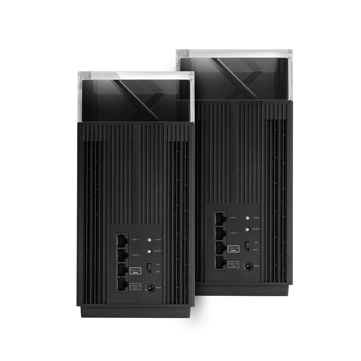 ASUS ZenWiFi Pro XT12 - 2er Set AX11000 Tri-Band WiFi 6 Mesh System (Dual 5GHz 160MHz Band, duale 2.5G WAN LAN Ports, bis zu 560qm Abdeckung, ASUS Range Boost, AiProtection) Schwarz