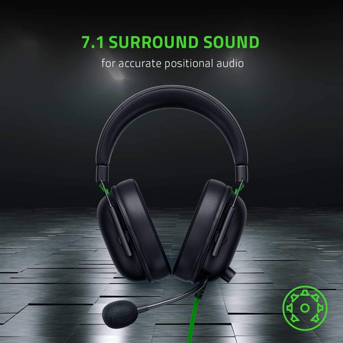 Razer BlackShark V2 X Gaming Headset Virtual 7.1 Surround-Sound 3.5mm Multi-Plattform Black