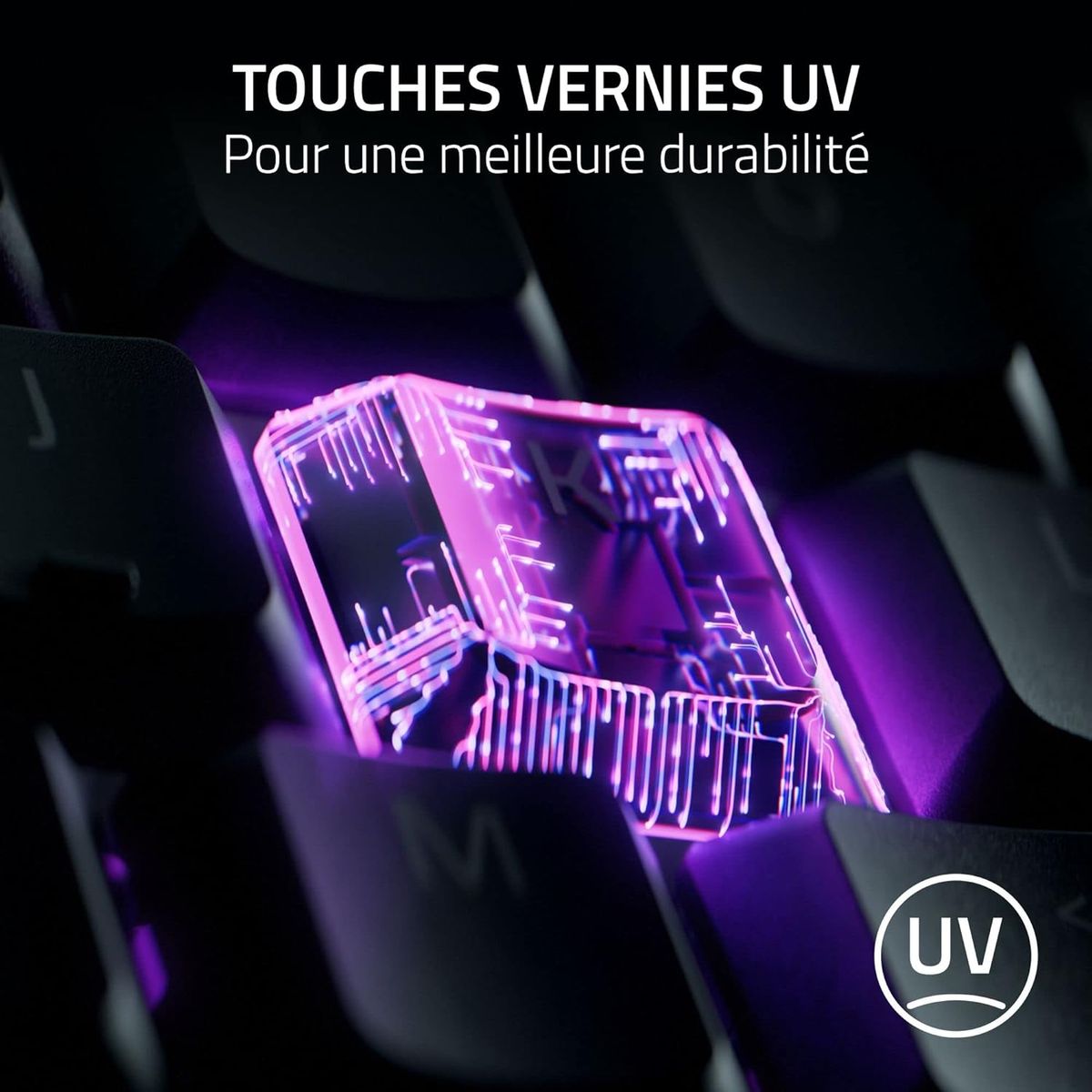 Razer Ornata V3 TKL Gaming Keyboard Media Buttons Mecha-Membrane Switches RGB FRA Layout AZERTY