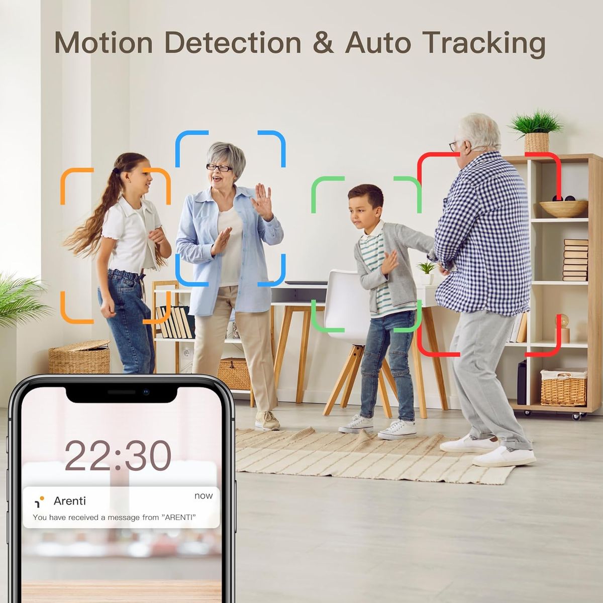 LAXIHUB Hundekamera mit App 2K/3MP HD Kamera Überwachung Innen 2,4 GHz, Hundekamera Nachtsicht Innenkamera WLAN 2-Wege-Audio Haustierkamera Bewegungs- & Geräuscherkennung, kompatibel mit Alexa 1pc Hundekamera