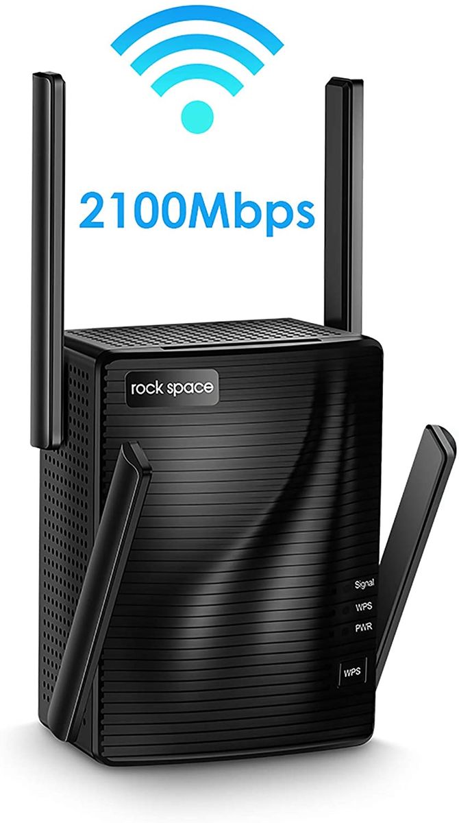 rockspace Wi-Fi Extender 2100 Mbit s Wi-Fi Range Extender Dual Band Internet Amplifier Extended Coverage up to 2640 sq. ft. Gigabit Port Wi-Fi Repeater Multiple Device Support Internet Repeater AP Mode