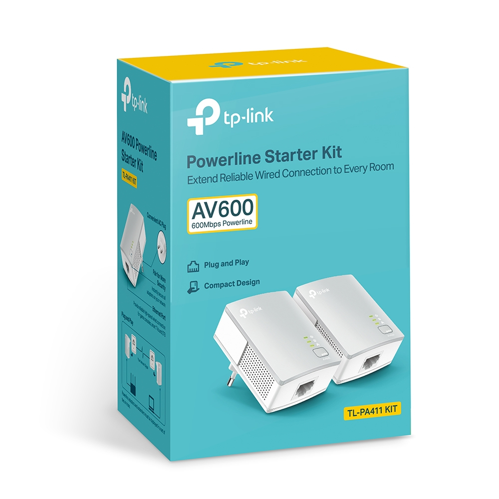TP-Link PA411KIT AV600 Mbit/s Ethernet/LAN Weiß 2 Stück(e)