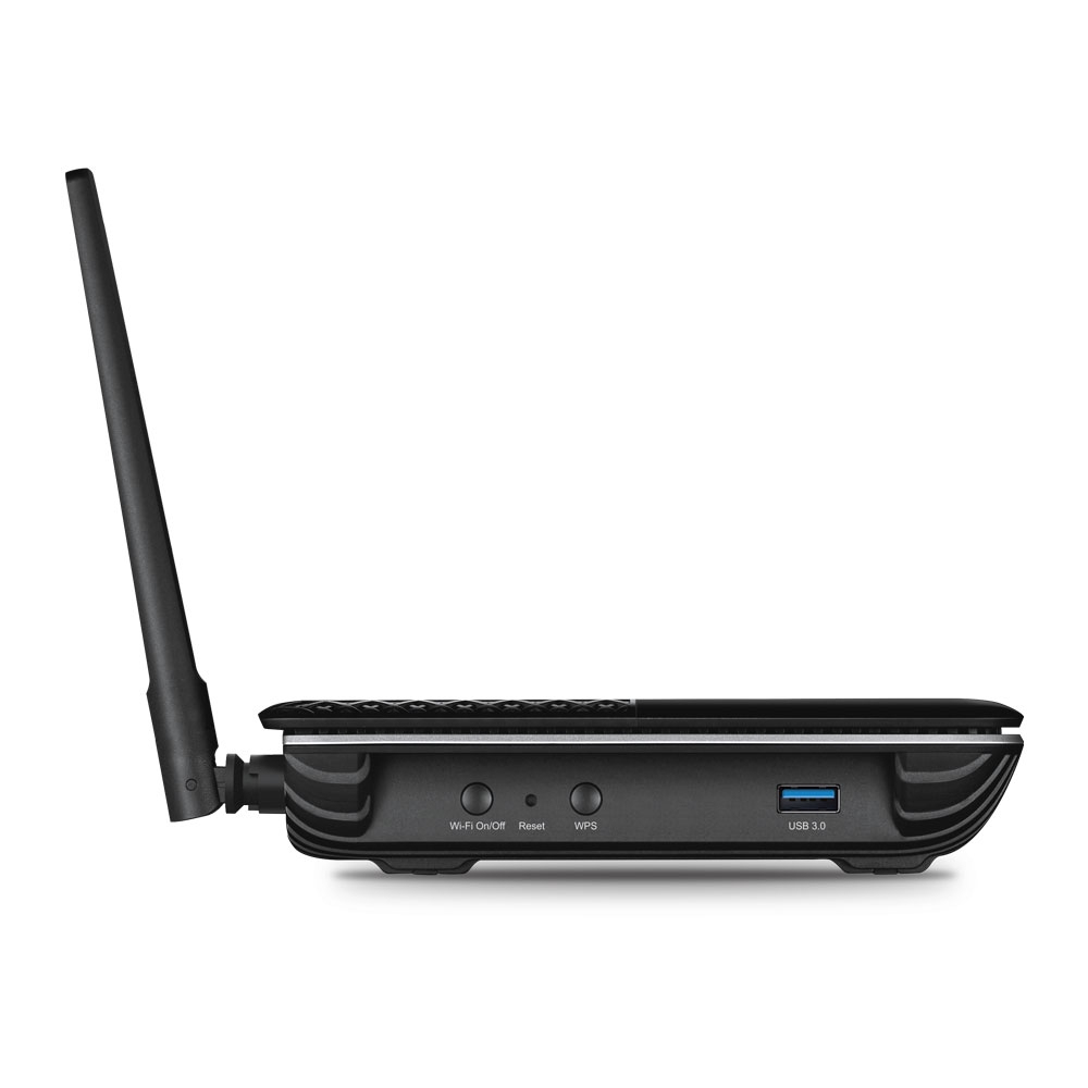 TP-Link Archer C2300 Dual Band Wireless MU-MIMO (Gigabit WLAN Router 1625Mbit/s (5GHz) + 600Mbit/s (2,4GHz), 4 Gigabit LAN Ports, 1 USB 3.0 Port, Print/Media/FTP/VPN Server) schwarz Single